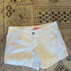 Lilly Pulitzer White Textured Summer Shorts